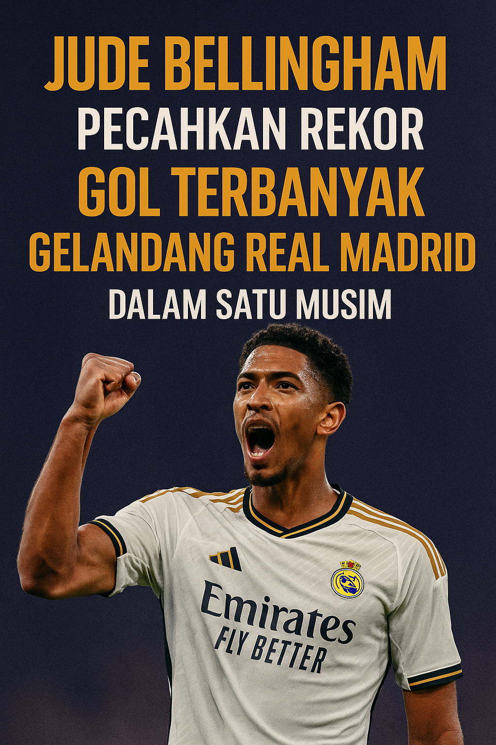 Jude Bellingham Pecahkan Rekor: Gol Terbanyak Gelandang Real Madrid dalam Satu Musim